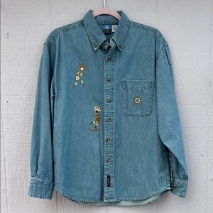 Port and Company Kokopelli Denim Button Down Shirt